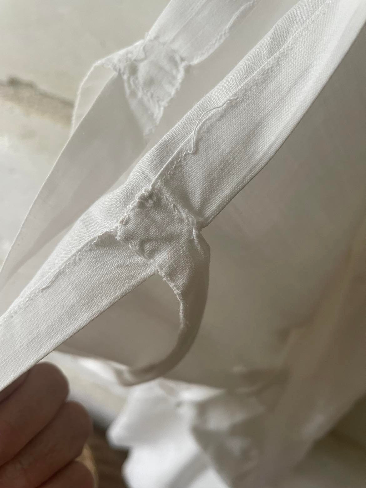 Antique french cotton camisole petticoat