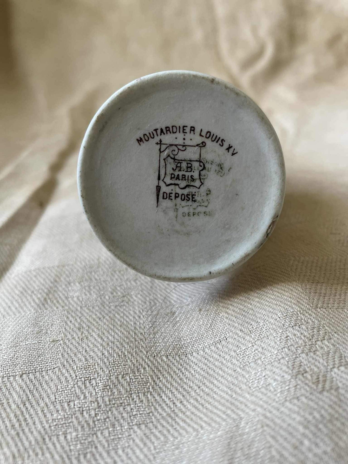 Porcelaine mustard pot  by AB Paris