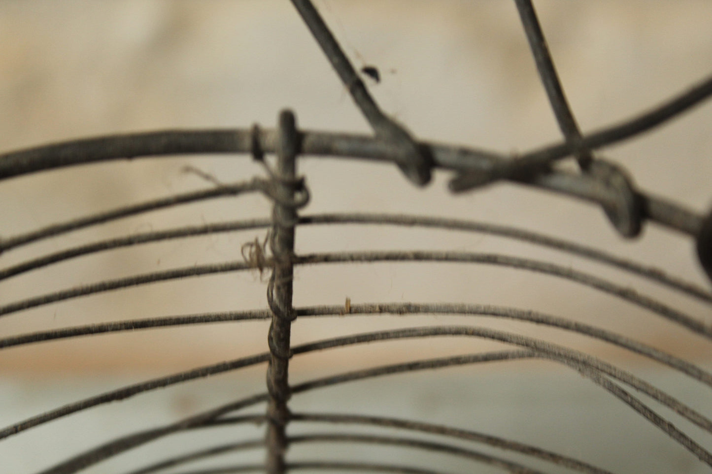 Vintage French Woven Wire salad / egg basket