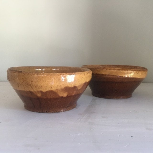 2 Small Glazed Stoneware terrines