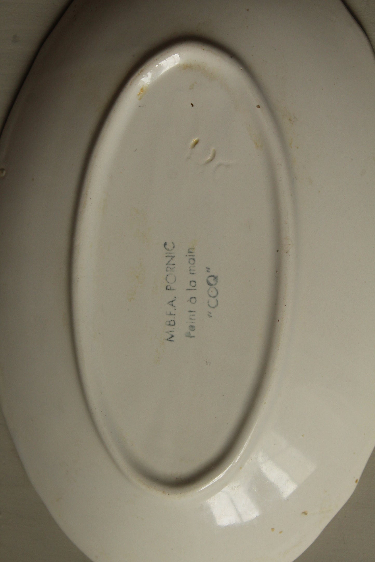 MBFA Pornic Hand painted porcelain dish