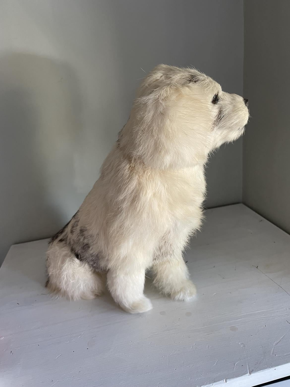 Vintage Dog made from rabbit fur