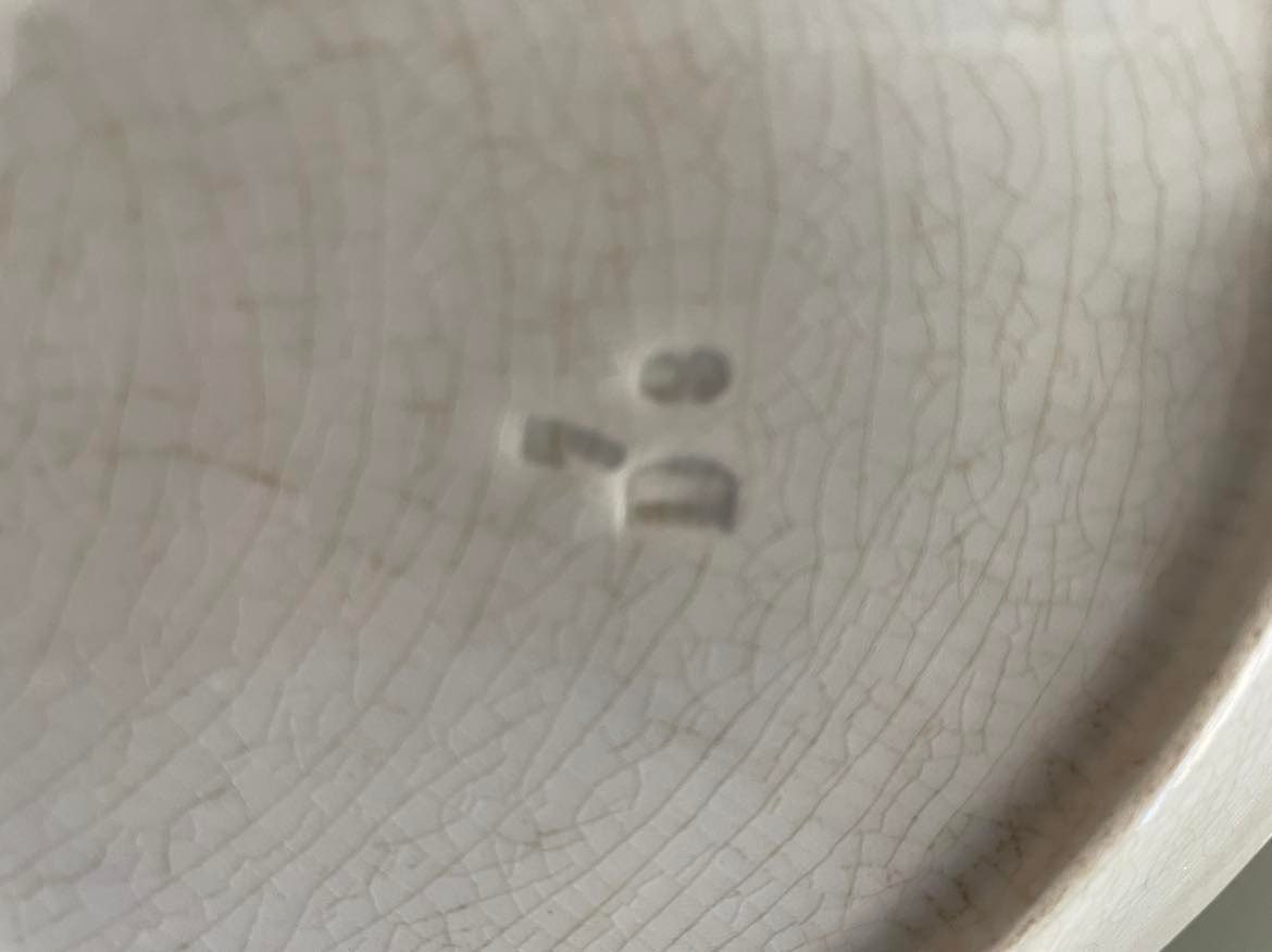 Creil et Montereau - hand painted oval serving plate