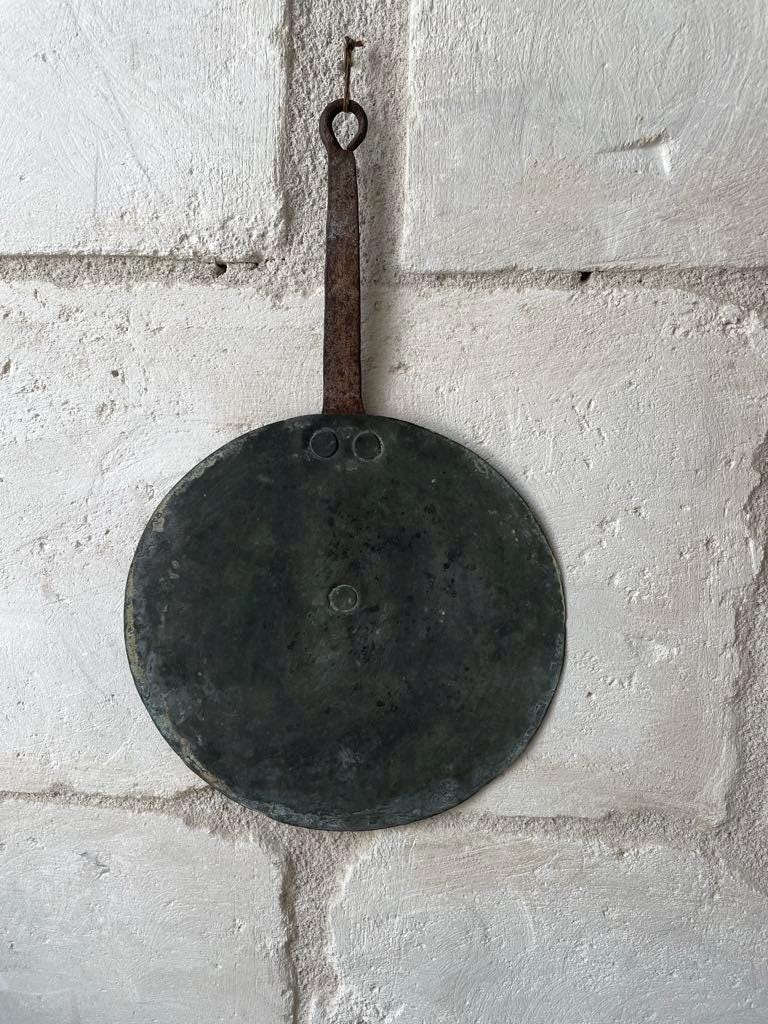 Antique copper pan lid/ splash guard/couvercle
