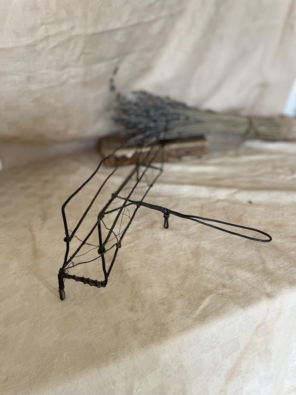 Antique French open hearth twisted Wire toaster