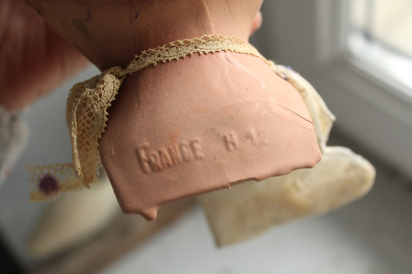 Antique Papier maché head/ shoulder doll