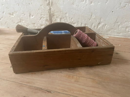 Vintage Wooden carry tool box