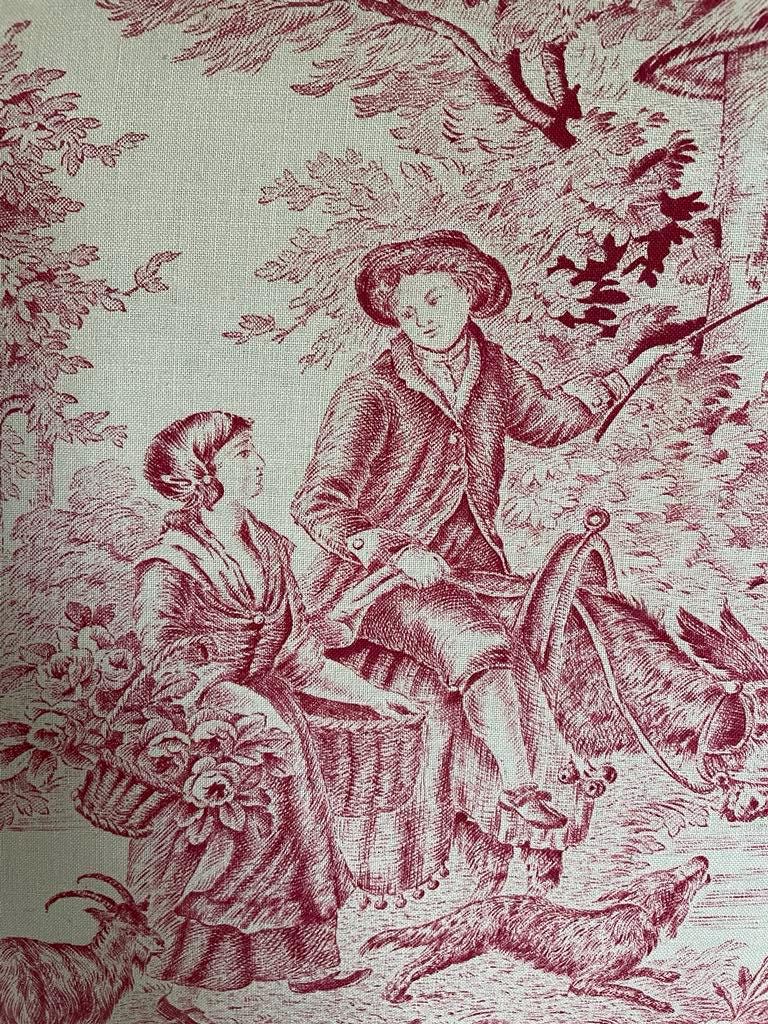 Vintage Toile de Jouy lidded box